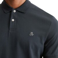 Marc OPolo Herren Poloshirt, kurzarm - Small-Logo, Regular Fit, Cotton-Piqué Blau S