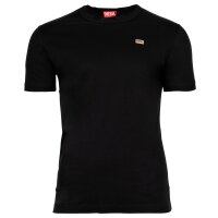 DIESEL Herren T-Shirt - T-MIEGOR-K77, Kurzarm, Rundhals, Logo, Baumwolle, uni Schwarz M