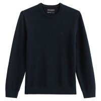 Marc OPolo Herren Strickpullover - Piqué-Struktur, Rundhals, Regular Fit, Cotton Blau S