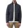 Marc OPolo Mens Quilted Jacket - Woven Outdoor Jackets, Stand-up Collar, Zipper, Plain Blue L (Large)