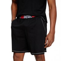 DIESEL Mens Pajamas, Short, 2-Piece - SET-ADAM-D-CORE, Cotton, Contrast Stitching, Logo Waistband Black M (Medium)