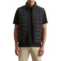 Marc OPolo Herren Steppweste - Woven Outdoor Vest, Stehkragen, Zipper, uni Schwarz M