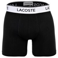 LACOSTE Herren Boxershorts, 3er Pack - Boxer Briefs, Cotton Stretch, Logobund Schwarz M