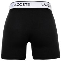 LACOSTE Mens Boxer Shorts, 3-Pack - Boxer Briefs, Cotton Stretch, Logo Waistband Black M (Medium)