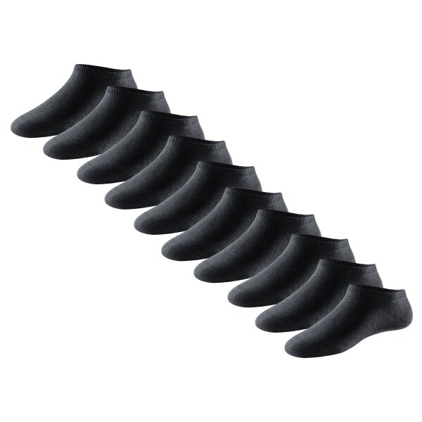 SCHIESSER Herren Sneakersocken, 10er Pack - "Bluebird", Baumwollmix Schwarz 39-42