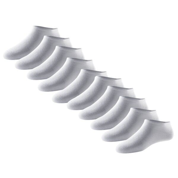 SCHIESSER Mens Sneaker Socks, 10-Pack - ‘Bluebird’, Cotton Blend White 39-42 (UK 6-8)