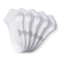 SCHIESSER Mens Sneaker Socks, 10-Pack - ‘Bluebird’, Cotton Blend White 39-42 (UK 6-8)
