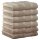 CAWÖ guest towel, pack of 6 - C Noblesse, terry cloth, cotton Sand 30x50cm