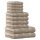 CAWÖ Handtuch Set, 10-tlg. - C Noblesse, 2x Duschtuch, 4x Handtuch, 4x Gästetuch Sand Set