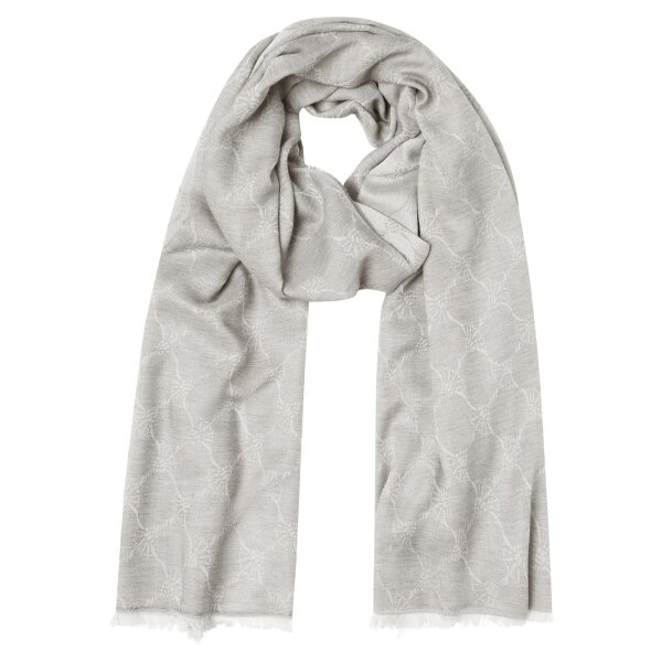 JOOP! mens scarf - Ferdis, reversible scarf, cornflower, logo Grey (Open Brown)