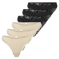 ONLY Womens Brazilian Briefs, 6-Pack - ONLCHLOE LACE...