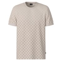 JOOP! Herren T-Shirt - Davison, Rundhals, Kurzarm, Allover Print Beige M