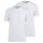 OLYMP Herren T-Shirts, Rundhals, 2er Pack - Bodywear, Modern Fit, Baumwolle Weiß S