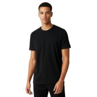 OLYMP Herren T-Shirts, Rundhals, 2er Pack - Bodywear, Modern Fit, Baumwolle Schwarz S