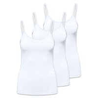 ONLY Damen Spaghetti-Top 3er Pack - ONLEA NEW SINGLET JRS, Unterhemd, Stretch Weiß XS