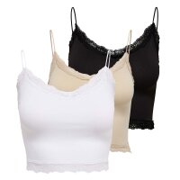 ONLY Womens Cropped Top pack of 3 - ONLVICKY LACE...