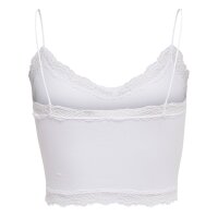 ONLY Damen Cropped-Top 3er Pack - ONLVICKY LACE SEAMLESS CROPPED TOP, Trägertop, Spitze Schwarz/Weiß/Beige XS/S