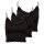 ONLY Damen Cropped-Top 3er Pack - ONLVICKY LACE SEAMLESS CROPPED TOP, Trägertop, Spitze Schwarz XS/S
