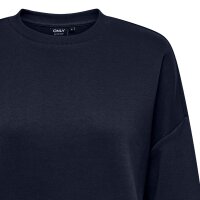 ONLY Damen Sweatshirt 2er Pack - ONLSWEAT LIFE CREW OVERSIZE SWT, Rundhals, Baumwoll-Mix Blau S