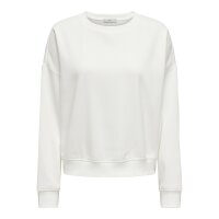 ONLY Damen Sweatshirt 2er Pack - ONLSWEAT LIFE CREW OVERSIZE SWT, Rundhals, Baumwoll-Mix Weiß S