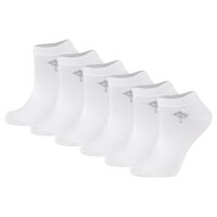 JOOP! womens sneaker socks, 6-pack - Daily Glam Organic GOTS Sneaker, cotton blend, plain White 35-38 (UK 3-5,5)