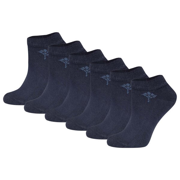 JOOP! Damen Sneakersocken, 6er Pack - Daily Glam Organic GOTS Sneaker, Baumwoll-Mix, uni Dunkelblau 35-38