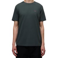 NAPAPIJRI Herren T-Shirt - SALIS, Small Flag, Rundhals, Regular Fit, Baumwolle, einfarbig Grün (Urban) M
