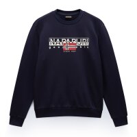 NAPAPIJRI Men Sweatshirt - B-AYLMER, Round Neck, Logo, Regular Fit, Plain Colour Dark blue M (Medium)