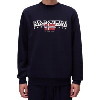 NAPAPIJRI Men Sweatshirt - B-AYLMER, Round Neck, Logo, Regular Fit, Plain Colour Dark blue XL (X-Large)