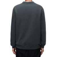 NAPAPIJRI Men Sweatshirt - BALIS CREW 1, Small Flag, Round Neck. Regular Fit, warmly lined, solid color Green M (Medium)