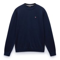 NAPAPIJRI Herren Strickpullover - DROZ 5, Rundhals, Baumwolle, Regular Fit, einfarbig Dunkelblau M