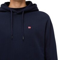 NAPAPIJRI Men Hoodie - BALIS HOOD, Small Flag, Hood, Regular Fit, Plain Colour Dark blue M (Medium)