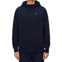 NAPAPIJRI Men Hoodie - BALIS HOOD, Small Flag, Hood, Regular Fit, warmly lined, solid color Dark blue M (Medium)