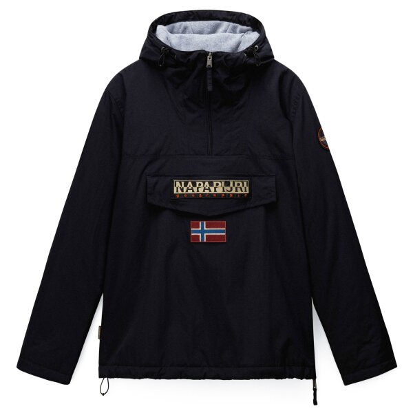 NAPAPIJRI Mens Winter Jacket - RAINFOREST WINTER 3, Iconic, Logo, Regular Fit, Plain Colour Black 2XL (XX-Large)
