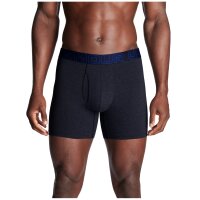 UNDER ARMOUR Mens Boxer Shorts, 6-Pack - Performance Cotton Boxer Briefs - Solid 6 in, Stretch, Cotton Blend Dark blue/grey/blue M (Medium)
