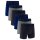 UNDER ARMOUR Mens Boxer Shorts, 6-Pack - Performance Cotton Boxer Briefs - Solid 6 in, Stretch, Cotton Blend Dark blue/grey/blue M (Medium)