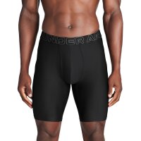 UNDER ARMOUR Herren Lange Boxershorts, 6er Pack - Performance Tech Mesh Long Boxer - Solid 9 in, Stretch, einfarbig Schwarz XL