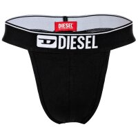 DIESEL mens thongs, 3-pack - RICK-D-CORE, tanga briefs, cotton stretch, logo Black 2XL (XX-Large)