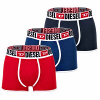 DIESEL Mens Boxer Shorts, 3-Pack - DANILO-D-CORE, Boxers, Trunks, Cotton Stretch Blue/Red/White M (Medium)