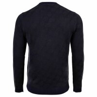 JOOP! Herren Strickpullover - Ravorono, Rundhals, Allover-Print Dunkelblau M