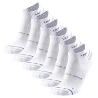 UYN Unisex Sneakersocken, 6er Pack - Everyday Low Cut Socks, Logo, einfarbig Weiß 35-38