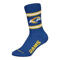 NFL Unisex Socken, 3er Pack - NFL Teams, 3Pack Crew Socks, Football, Logo, Baumwollmischung LA Rams 43-46