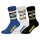 NFL Unisex Socken, 3er Pack - NFL Teams, 3Pack Crew Socks, Football, Logo, Baumwollmischung LA Rams 43-46