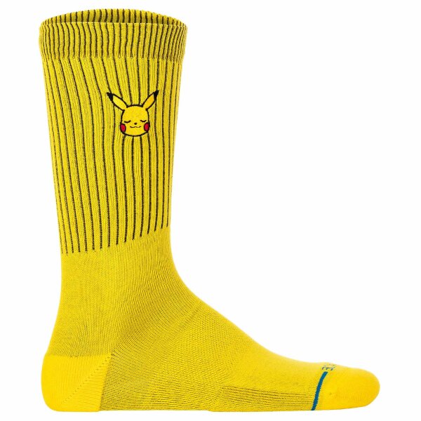 STANCE Unisex Socken - PIKACHU, Logo, Crew Socken, Pokemon Gelb 38-42