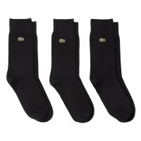 LACOSTE Herren Socken, 3er Pack - Socks, Business, Baumwoll-Mix, Logo, einfarbig Schwarz 39-42