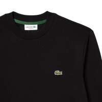 LACOSTE Mens Sweatshirt, Round Neck - Fleece, Classic Fit, Logo, Cotton Blend Black 6XL (6X-Large)