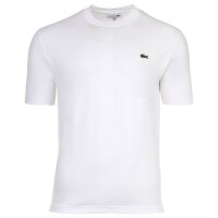 LACOSTE Mens T-shirt, round neck - classic fit, cotton, logo, plain colour White M (Medium)