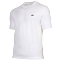 LACOSTE Mens T-shirt, round neck - classic fit, cotton, logo, plain colour White M (Medium)