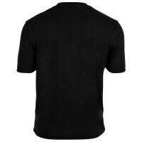 LACOSTE Mens T-shirt, round neck - classic fit, cotton, logo, plain colour Black S (Small)