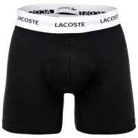 LACOSTE Mens Boxer Shorts, 3-Pack - Boxer Briefs, Cotton Stretch, Logo Waistband Black M (Medium)